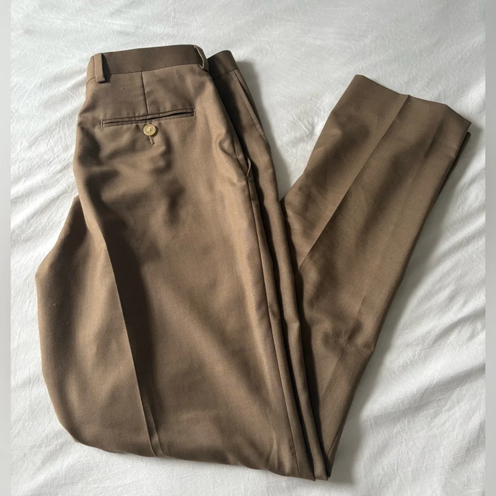 Ralph Lauren Suit Pants/Trousers Size 18R, 29W Light brown, EUC - Picture 3 of 10